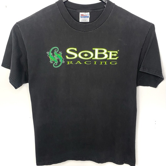 Vintage Shirts Vintage Sobe Energy Drink Lizard Racing Black Double